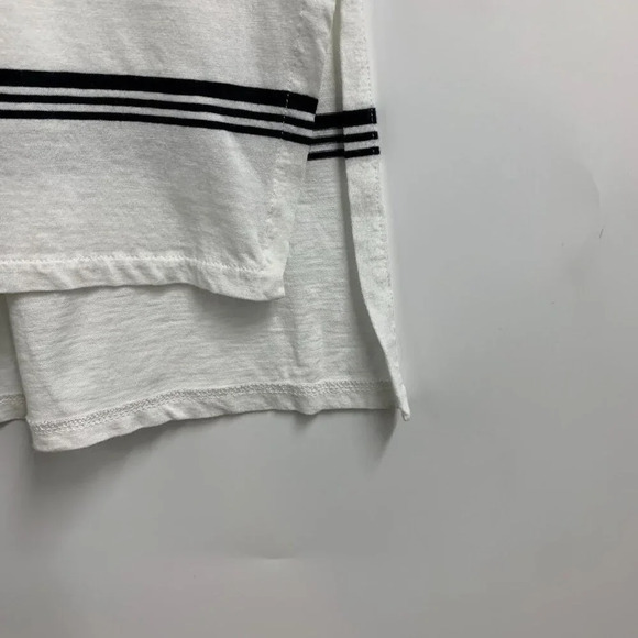 Demylee Women's Pima Cotton Striped Round Neck Short Sleeve Shirt‎ SIze L - Picture 5 of 12